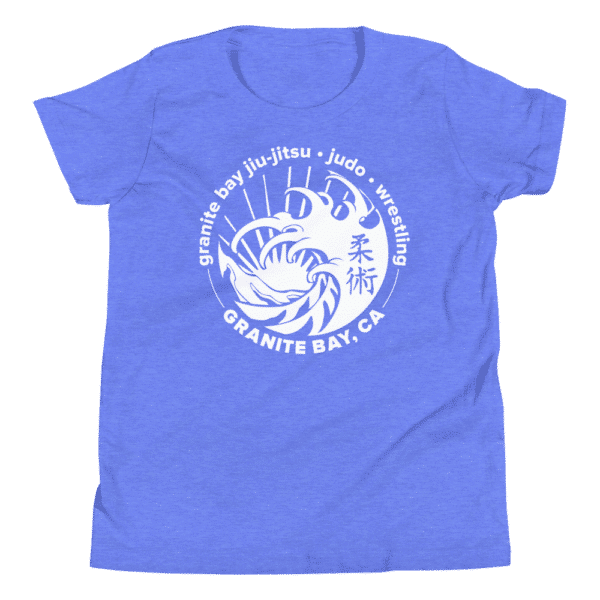 Youth Staple Tee Heather Columbia Blue Front 61B438F7Ac006