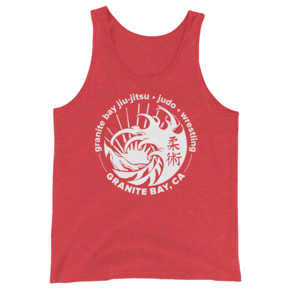 Mens Staple Tank Top Red Triblend Front 63385D9C96983