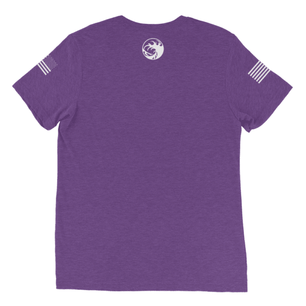 Unisex Tri Blend T Shirt Purple Triblend Back 64Fb797B01977