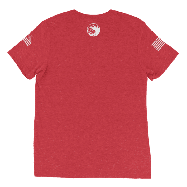 Unisex Tri Blend T Shirt Red Triblend Back 64Fb797B06Ba2