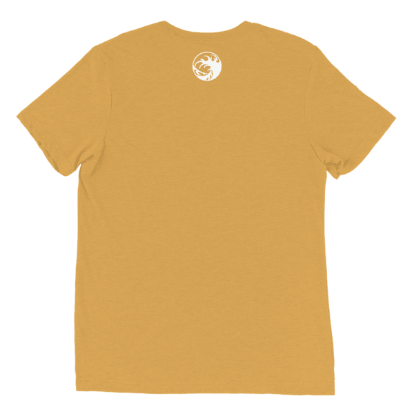 Unisex Tri Blend T Shirt Mustard Triblend Back 66070B364Cb67