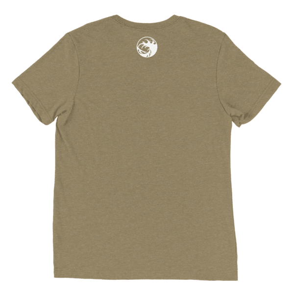 Unisex Tri Blend T Shirt Olive Triblend Back 66070B3635912