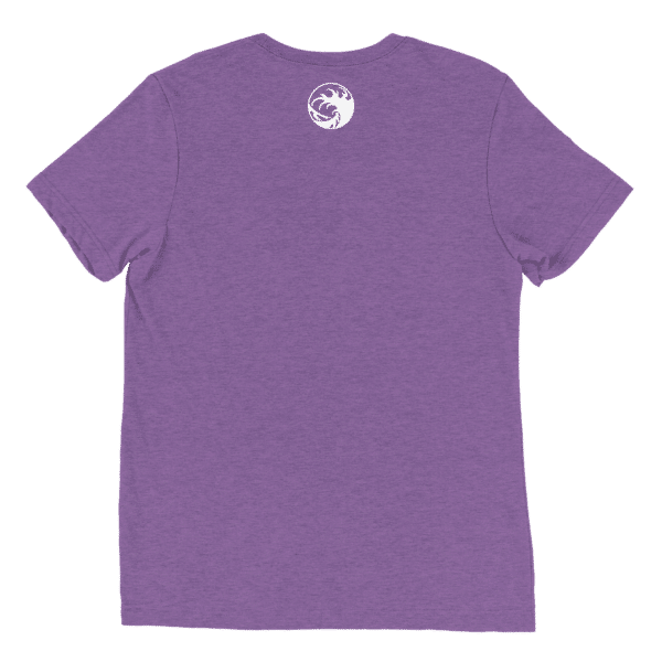 Unisex Tri Blend T Shirt Purple Triblend Back 66070B35D747B