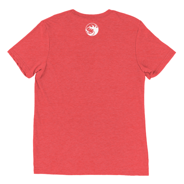 Unisex Tri Blend T Shirt Red Triblend Back 66070B36025Bc