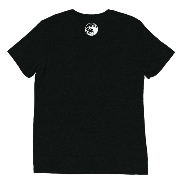 Unisex Tri Blend T Shirt Solid Black Triblend Back 66070B35600E3